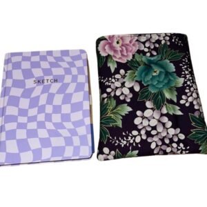 Sketch Book and Fabric Pouch with Velcro