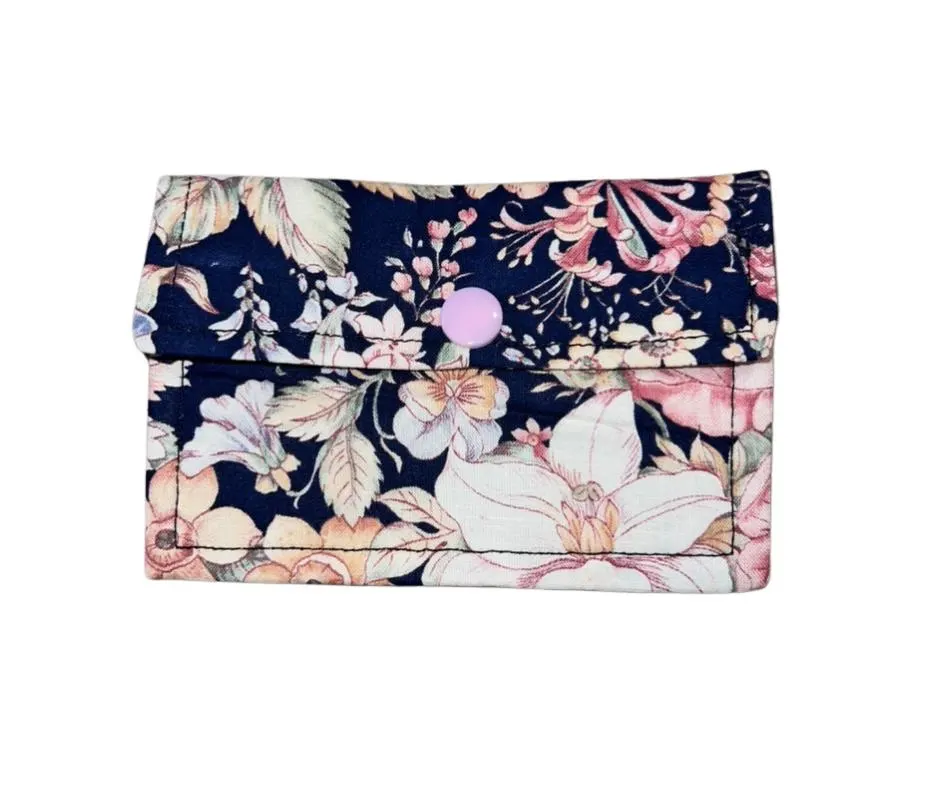 Floral Hand Sewn Fabric Wallet