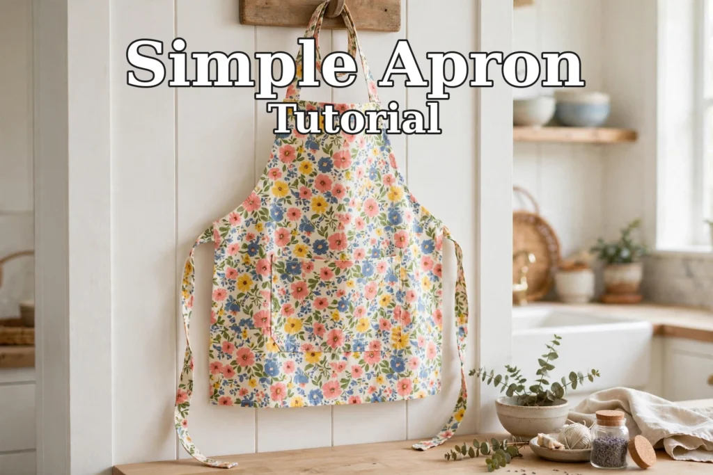 Finished handmade floral apron
